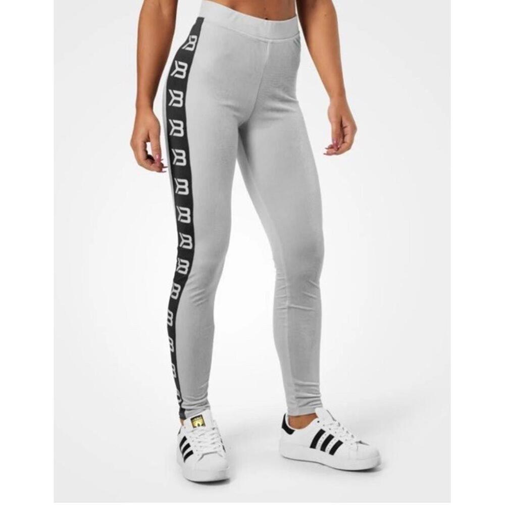 Better Bodies Bowery Leggings Velour Look Frost Grey Size Small